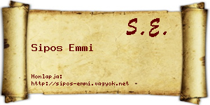 Sipos Emmi névjegykártya